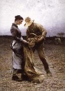 August Hagborg The Potato Gatherep oil painting